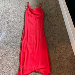 zara lingerie style maxi dress